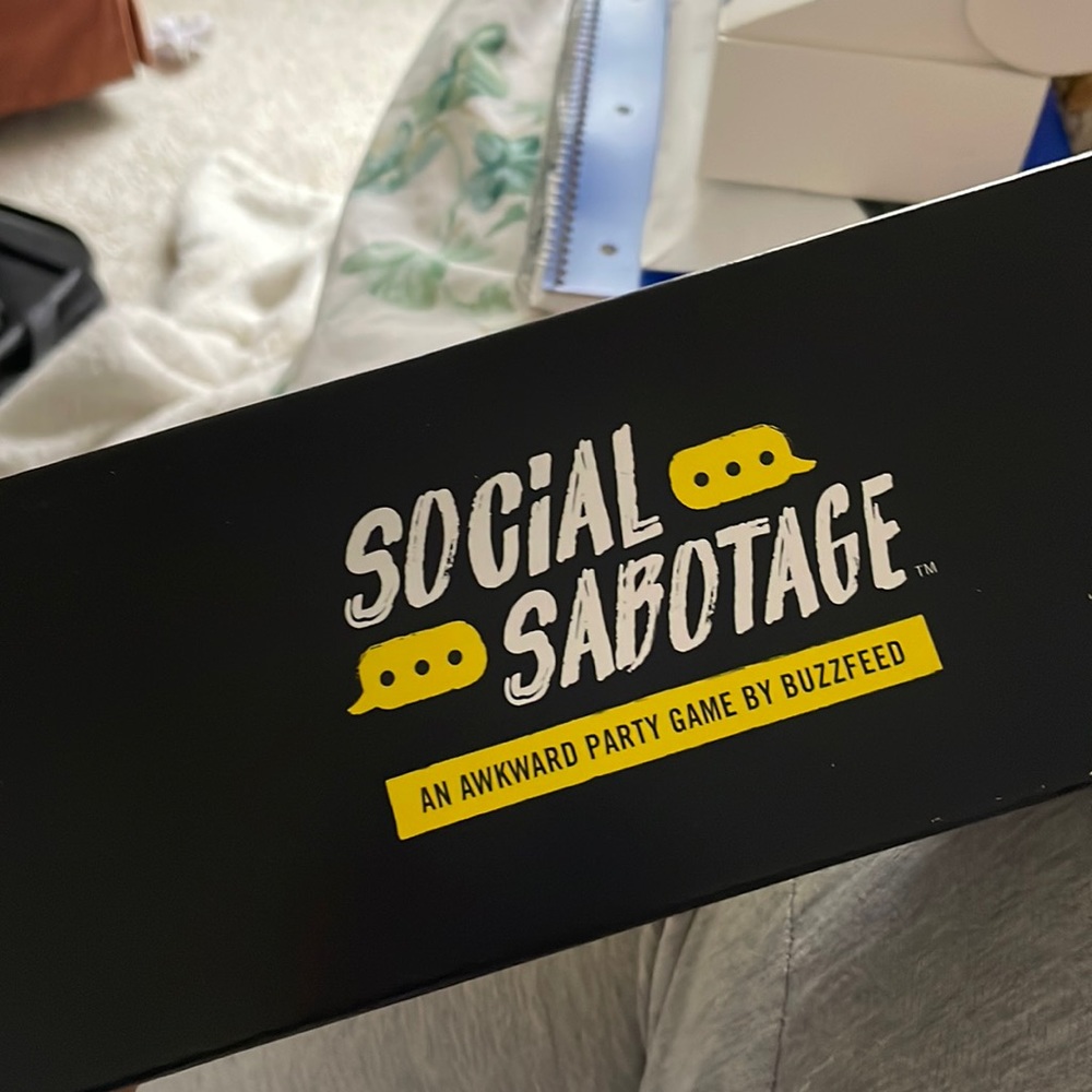 Social Sabotage card game by Buzzfeed